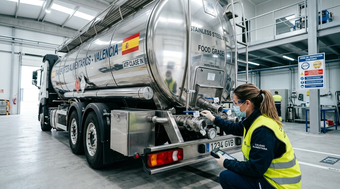 Cisterna isotérmica alimentaria certificada ATP