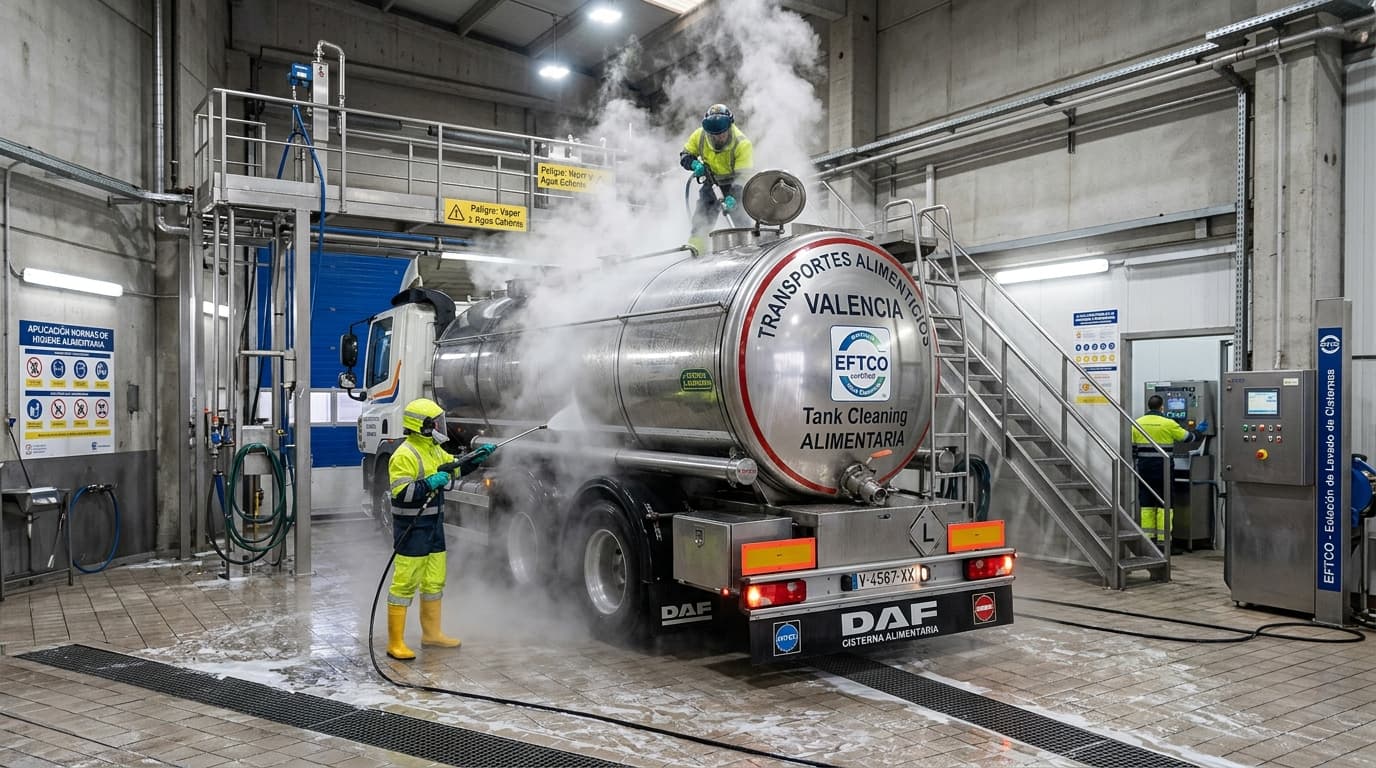 Estación de lavado de cisternas alimentarias EFTCO en Valencia